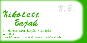 nikolett bajak business card