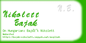 nikolett bajak business card